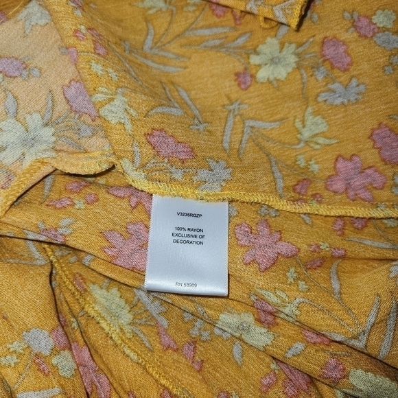 CHELSEA & VIOLET NWT Butter Scotch Floral BOHO DRESS Size Large - Picture 10 of 10